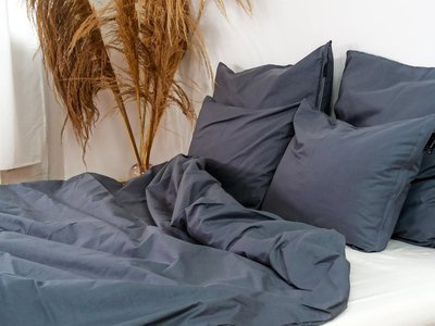 Komplet pościeli jednokolorowej Antracyt 220x200 / 70x80