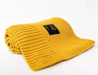 Kocyk bambusowy dla dziecka ceglany, czerwony