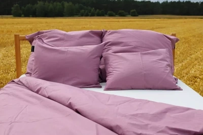 Fioletowa pościel bawełniana 140x200 \ 50x60