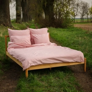 Pościel jednokolorowa pudrowy róż 140x200/70x80