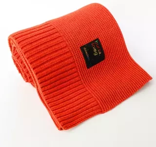 Kocyk bambusowy dla dziecka ceglany, czerwony