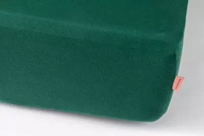 Prześcieradło z gumką, butelkowa zieleń 90x200