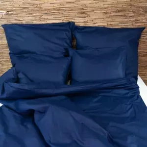 Granatowa pościel bawełniana 150x200 \ 50x60