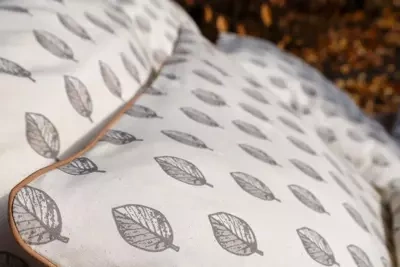 Naturalna pościel w liście 220x200 \ 50x60